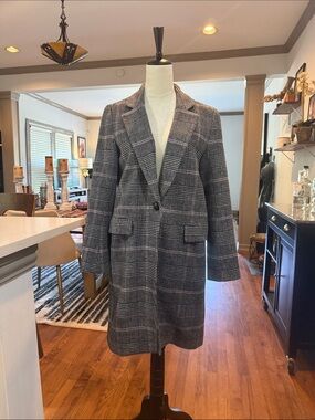 Rails Plaid Single-Button wool Coat